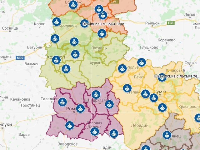 Поліція Сумщини запустила інтерактивну онлайн-карту поліцейських станцій  фото