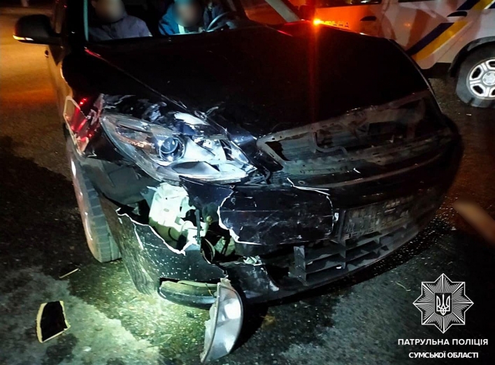 У Сумах п’яний водій вчинив ДТП і поїхав з місця аварії фото