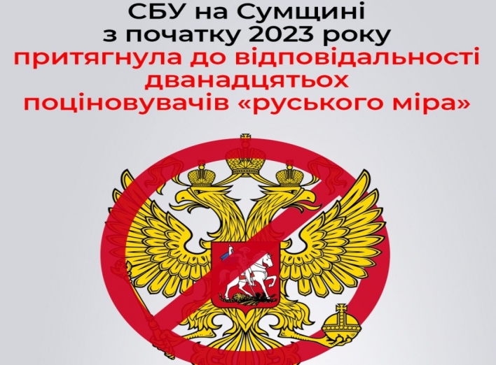 СБУ з початку року притягнула до кримінальної відповідальності 12 поціновувачів «руського міра» на Сумщині фото