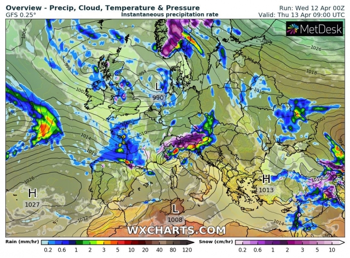 На Сумщині знову прогнозують дощі 13 квітня фото