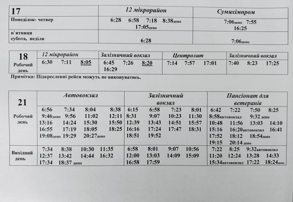 З 22 жовтня у Сумах зміниться графік руху комунального транспорту фото №8