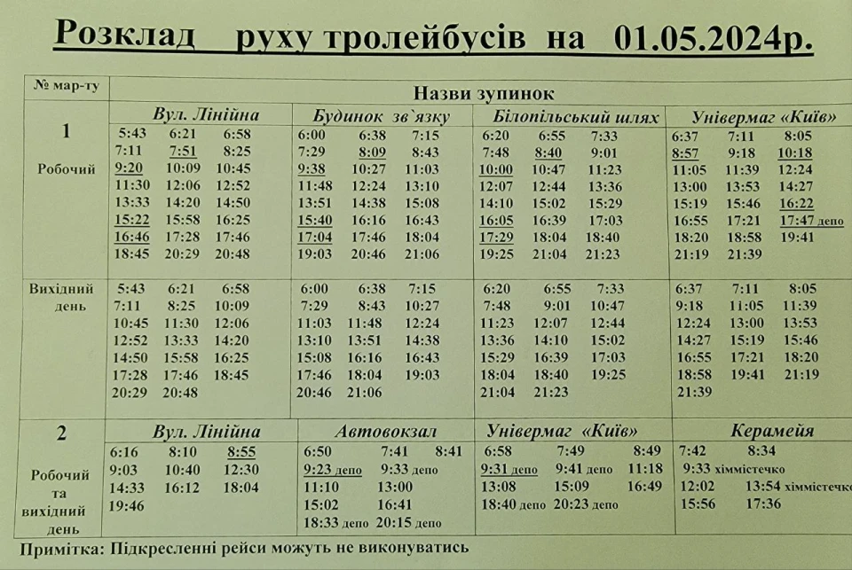 У Сумах з 1 травня змінюється розклад автобусних маршрутів: плюс один новий маршрут фото №1