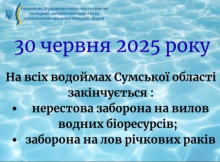 На Сумщині завершується нерестова заборона на риболовлю та вилов раків