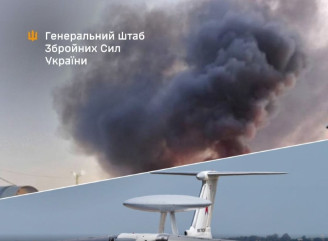 Уражено російський літак А-50 під час атаки на авіазавод