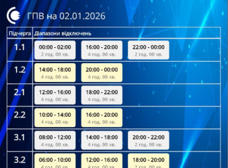 «Сумиобленерго» оприлюднило графіки погодинних відключень на 2 січня