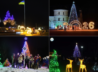 Ялинки та інсталяції - як прикрасили міста Сумської області до Різдва та Нового року