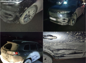 У Сумах водій Jeep Cherokee врізався у Land Rover і втік