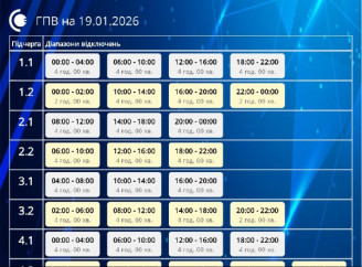 «Сумиобленерго» оприлюднило графіки погодинних відключень на 19 січня (оновлено)