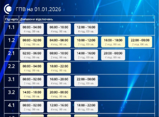 «Сумиобленерго» оприлюднило графіки погодинних відключень на 1 січня
