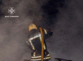 У Сумському районі спільними зусиллями ДСНС та місцевої команди ліквідували масштабне загоряння