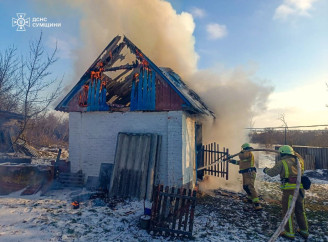 Дитячі забави та несправні печі: рятувальники Сумщини ліквідували низку пожеж у житловому секторі