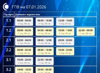 «Сумиобленерго» оприлюднило графіки погодинних відключень на 7 січня
