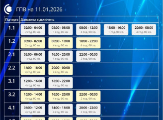 «Сумиобленерго» оприлюднило графіки погодинних відключень на 11 січня
