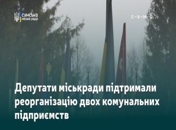 Депутати міськради підтримали реорганізацію двох комунальних підприємств