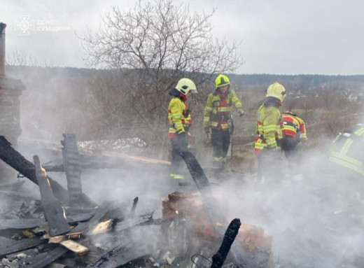 Рятувальники ліквідували масштабну пожежу в Сумському районі фото
