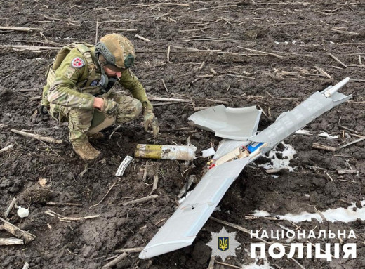 На Сумщині поліцейські вибухотехніки знешкодили бойову частину ворожого БпЛА фото