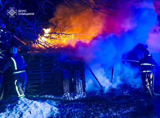 Пожежа у Конотопі: вогонь знищив автомобіль та покрівлю гаража фото