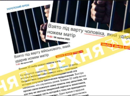 Роспропаганда поширює фейк про «військового», який побив матір на Сумщині фото