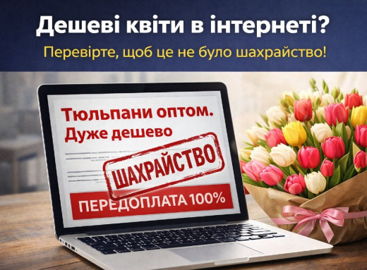Тюльпани за безцінь: зловмисники масово створюють фейкові оголошення напередодні 8 березня фото