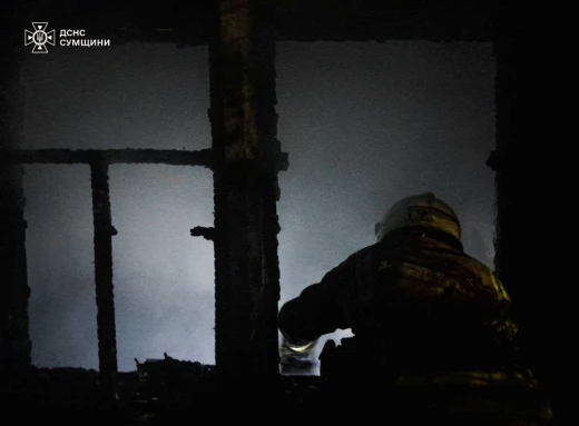 На Сумщині пожежа забрала життя людини (відео) фото