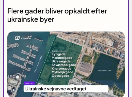 У Копенгагені назвуть сім нових вулиць на честь українських міст фото