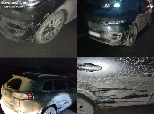 У Сумах водій Jeep Cherokee врізався у Land Rover і втік фото
