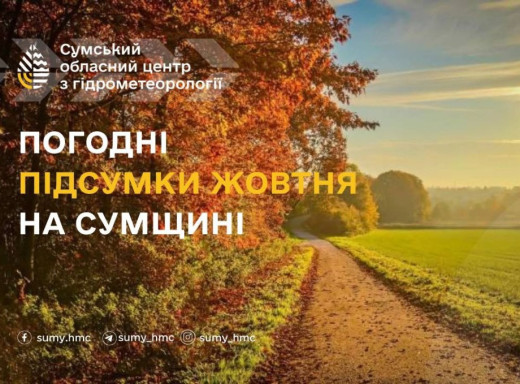 Сумські синоптики підбили підсумки жовтня: температура вища за норму, опадів до двох норм фото
