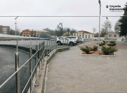 Завершено перший етап відбудови центру Тростянця фото