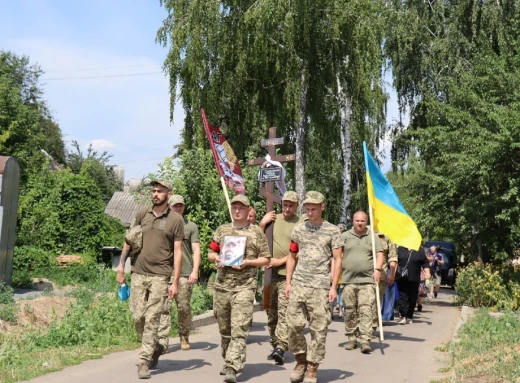 Тростянецька громада попрощалася з загиблим героєм Миколою Євдокименком фото