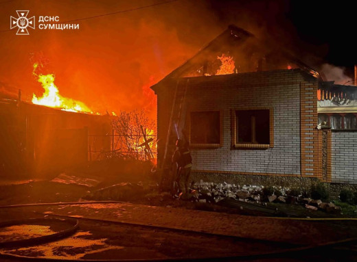 Нічна атака безпілотників на Шостку: рятувальники ліквідували масштабні пожежі фото