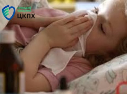 За тиждень на Сумщині кількість хворих на ГРВІ серед дітей зросла на 6,5 % фото