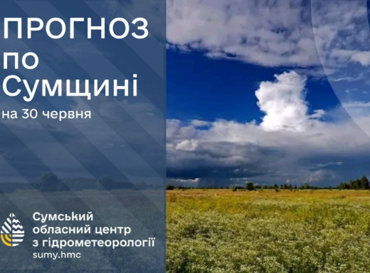 Погода на Сумщині на початку тижня: дощі, грози та пориви вітру фото Погода на Сумщині на початку тижня: дощі, грози та пориви вітру фото