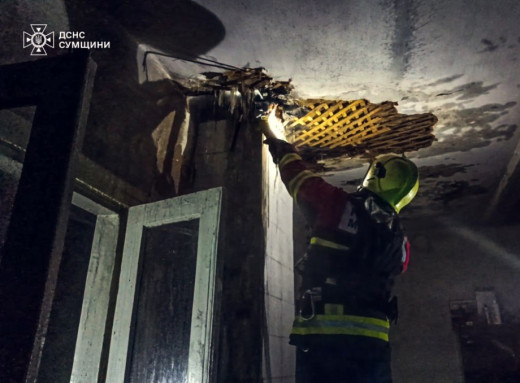 Вечірня пожежа на Одеській: у Сумах рятувальники врятували будинок від знищення вогнем фото