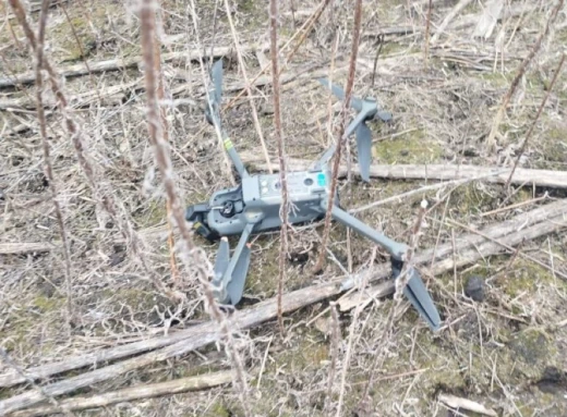 На Сумщині збито ворожий дрон-розвідник фото