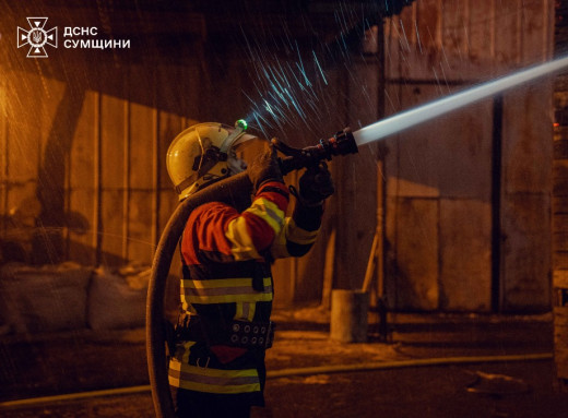 У Сумах ліквідовано пожежу на складі з деревиною фото