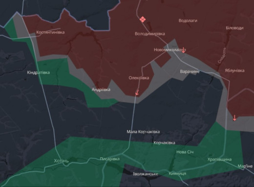 Хотінь під контролем ЗСУ: заяви рф про «просування» на прикордонні — фейк фото