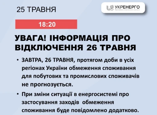 На Сумщині 26 травня не прогнозується ГПВ фото