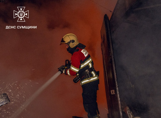 У Сумах рятувальники гасили пожежу в гаражі фото